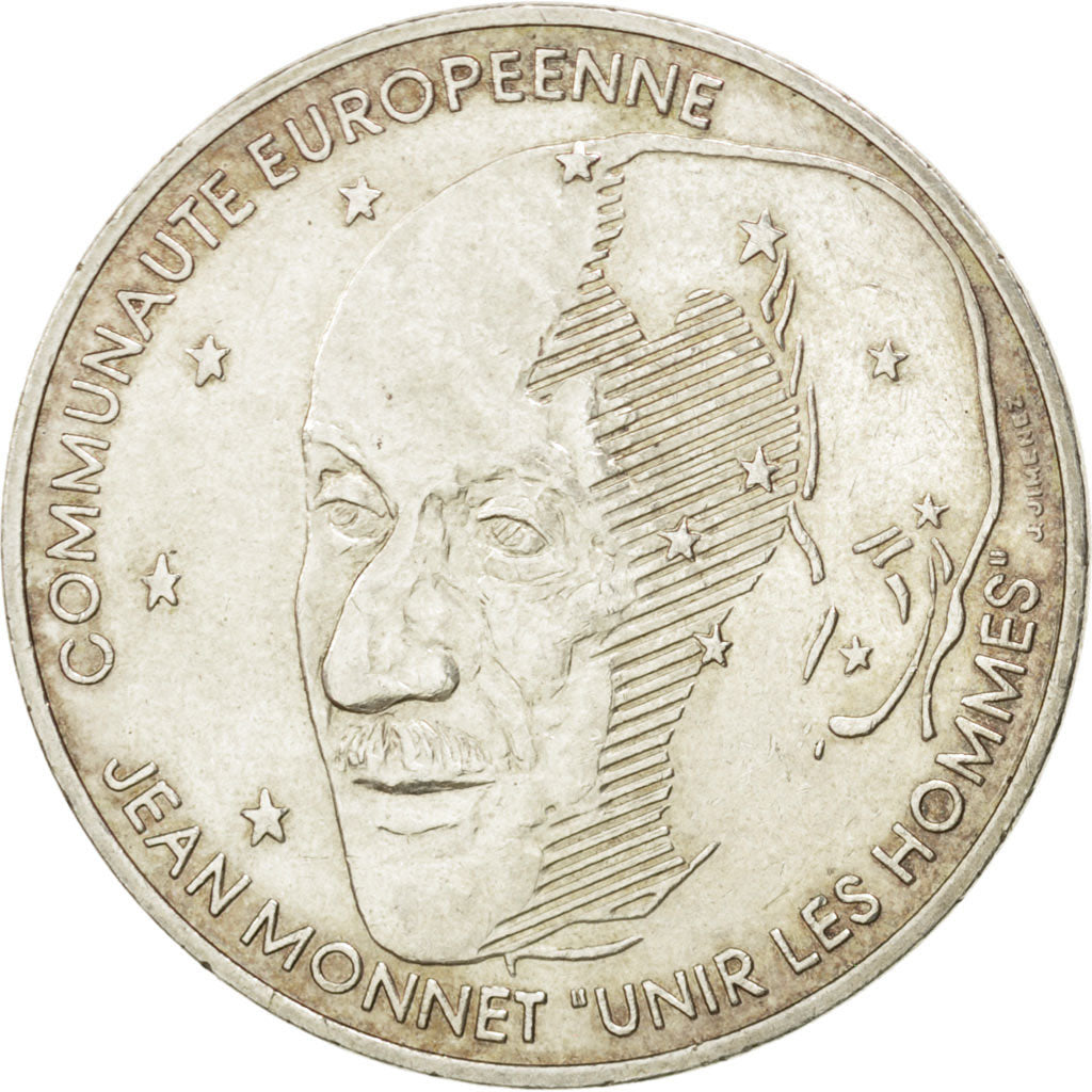 Coin, France, Jean Monnet, 100 Francs, 1992, AU(55-58), Silver, KM:1120