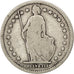 Coin, Switzerland, Franc, 1887, Bern, F(12-15), Silver, KM:24