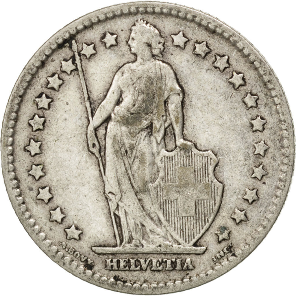 Moneta, Svizzera, Franc, 1906, Bern, MB+, Argento, KM:24