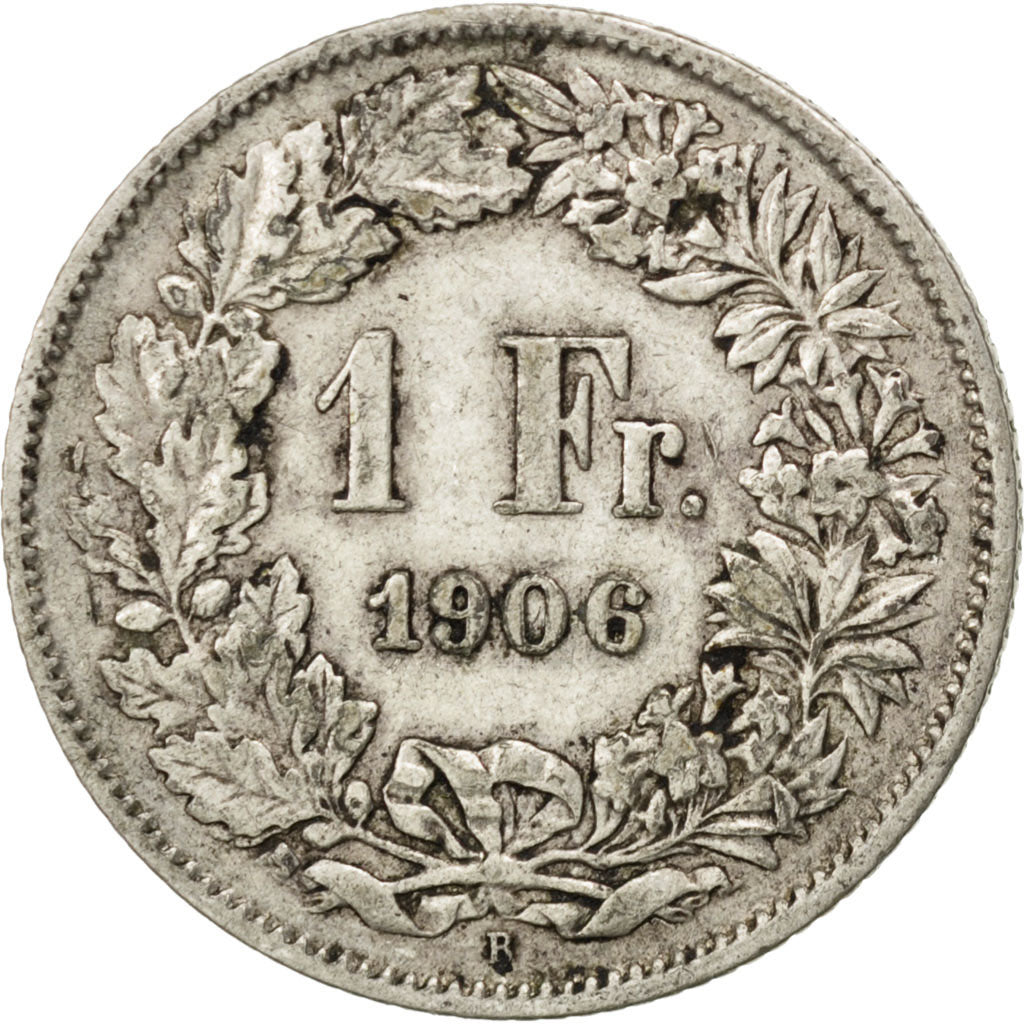 Moneta, Svizzera, Franc, 1906, Bern, MB+, Argento, KM:24