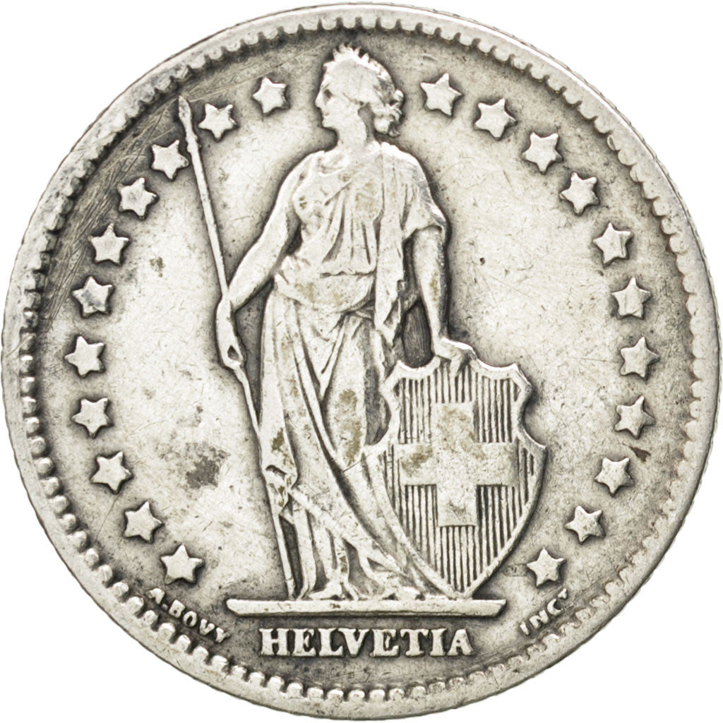 Coin, Switzerland, Franc, 1907, Bern, VF(20-25), Silver, KM:24