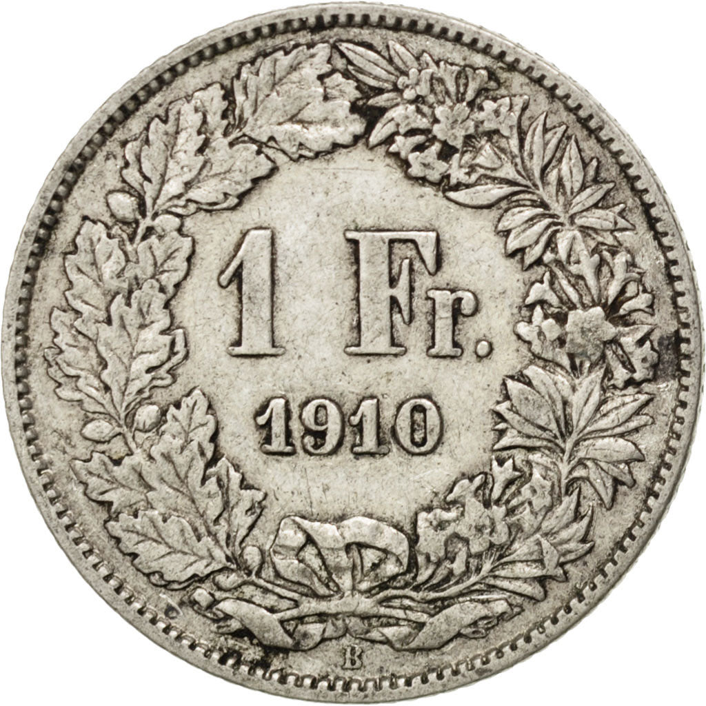 Coin, Switzerland, Franc, 1910, Bern, EF(40-45), Silver, KM:24