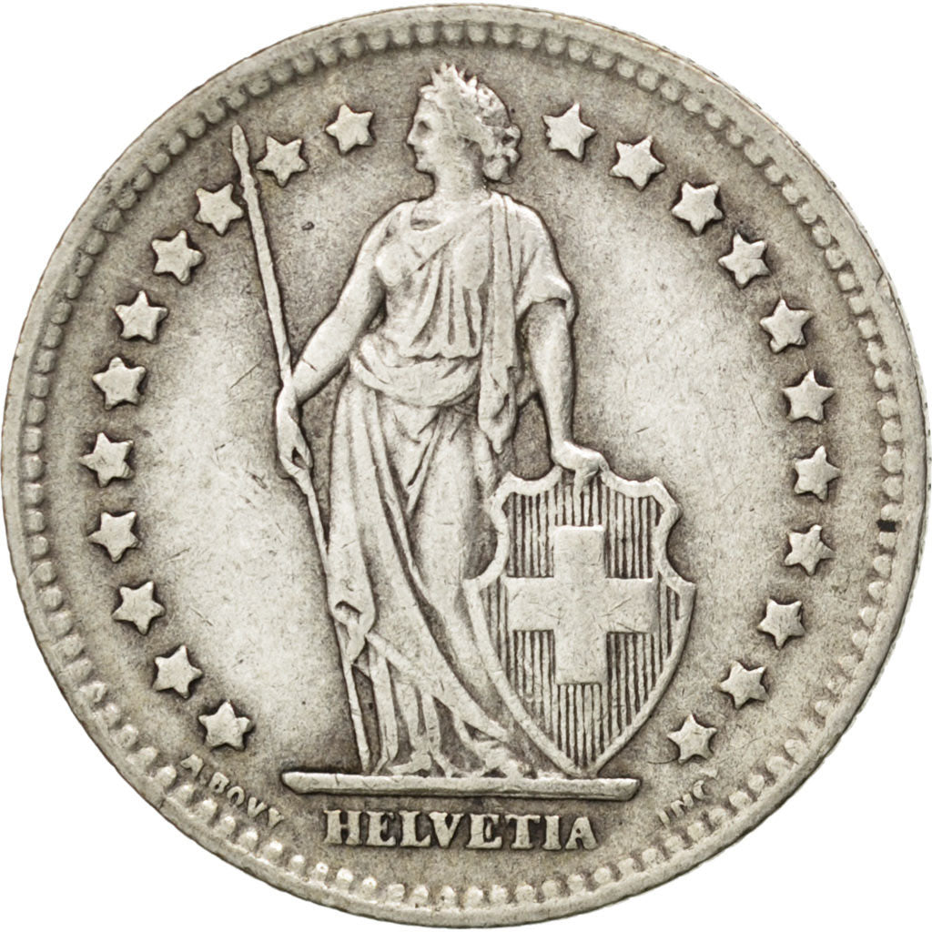 Coin, Switzerland, Franc, 1944, Bern, EF(40-45), Silver, KM:24