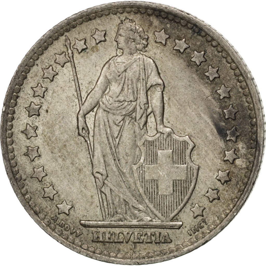 Coin, Switzerland, Franc, 1945, Bern, EF(40-45), Silver, KM:24