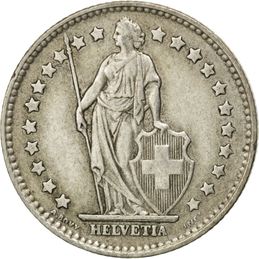Coin, Switzerland, Franc, 1958, Bern, EF(40-45), Silver, KM:24