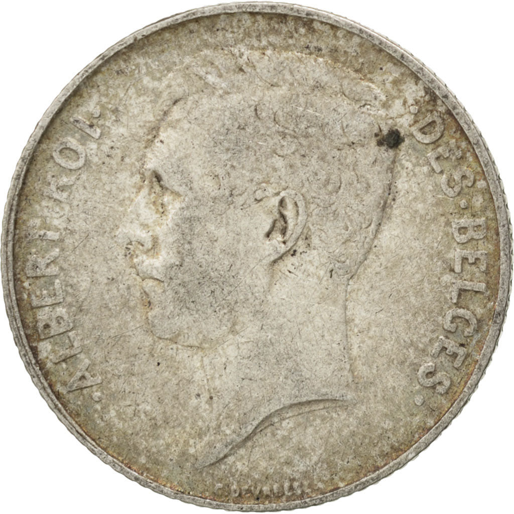 Moneta, Belgio, Franc, 1911, MB, Argento, KM:72
