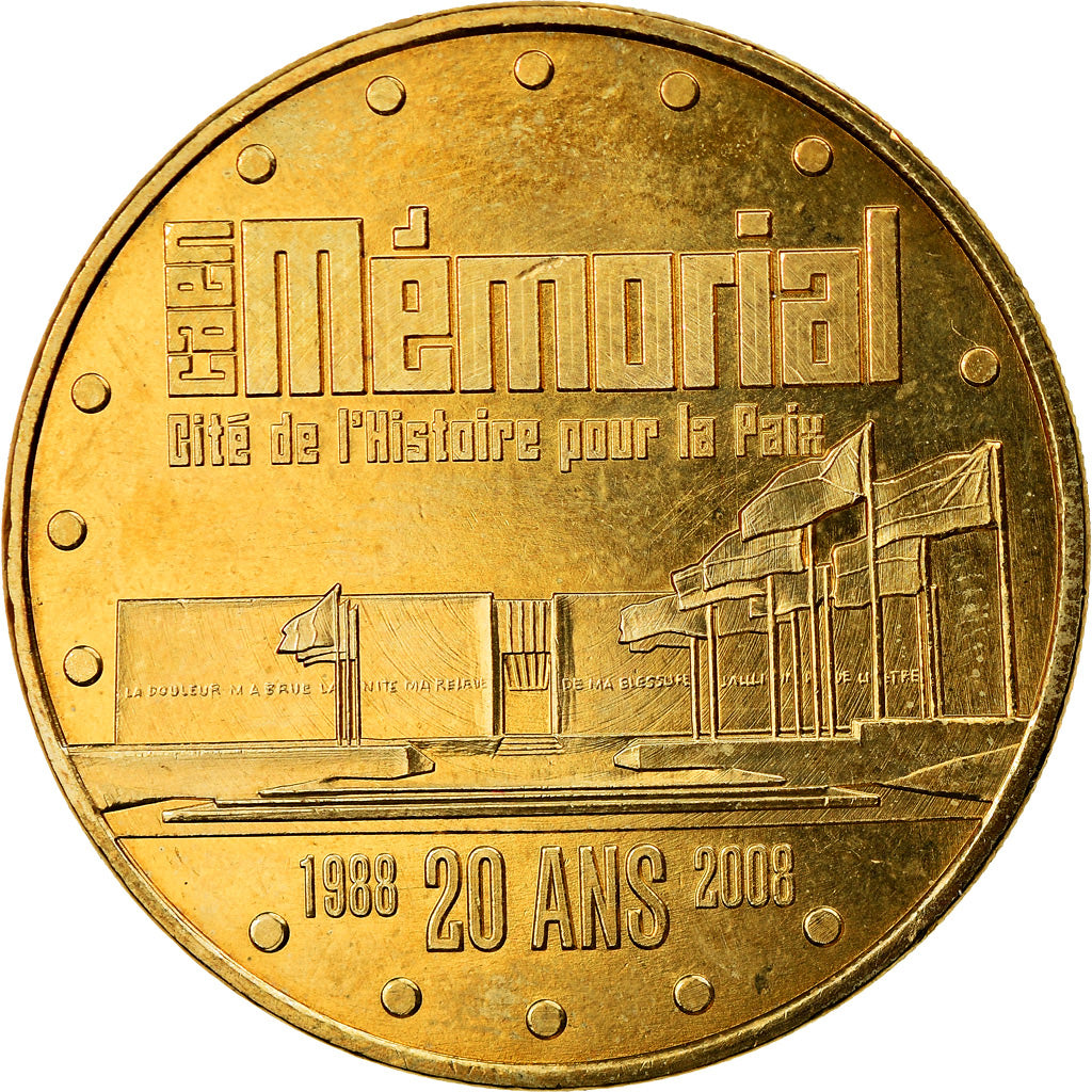 Francia, Token, Touristic token, Caen - Mémorial n°3, Arts & Culture, 2008