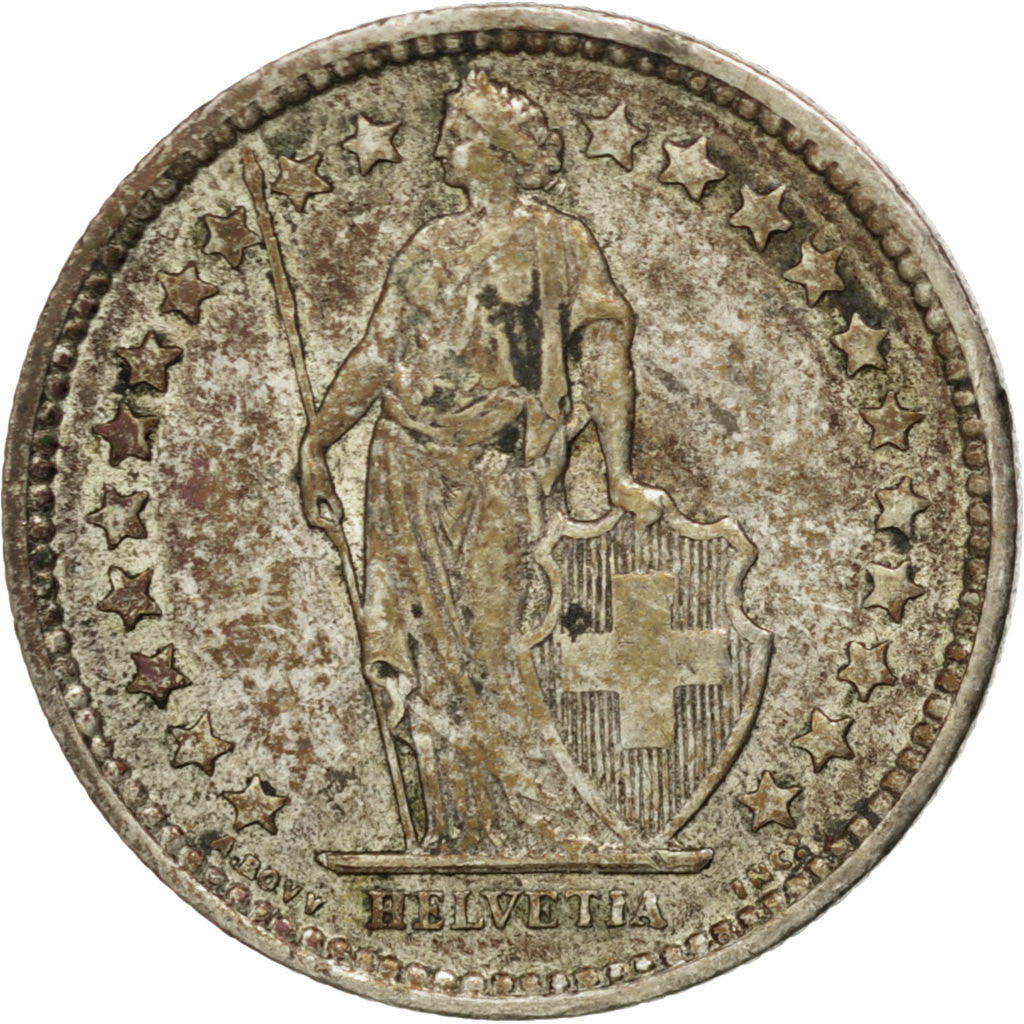 Coin, Switzerland, 1/2 Franc, 1957, Bern, VF(30-35), Silver, KM:23