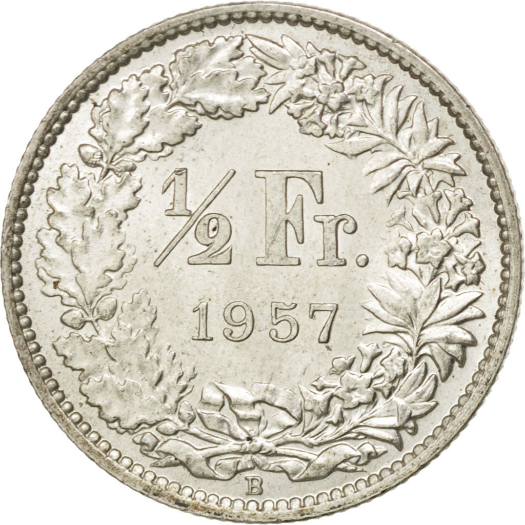 Monnaie, Suisse, 1/2 Franc, 1957, Bern, SUP+, Argent, KM:23