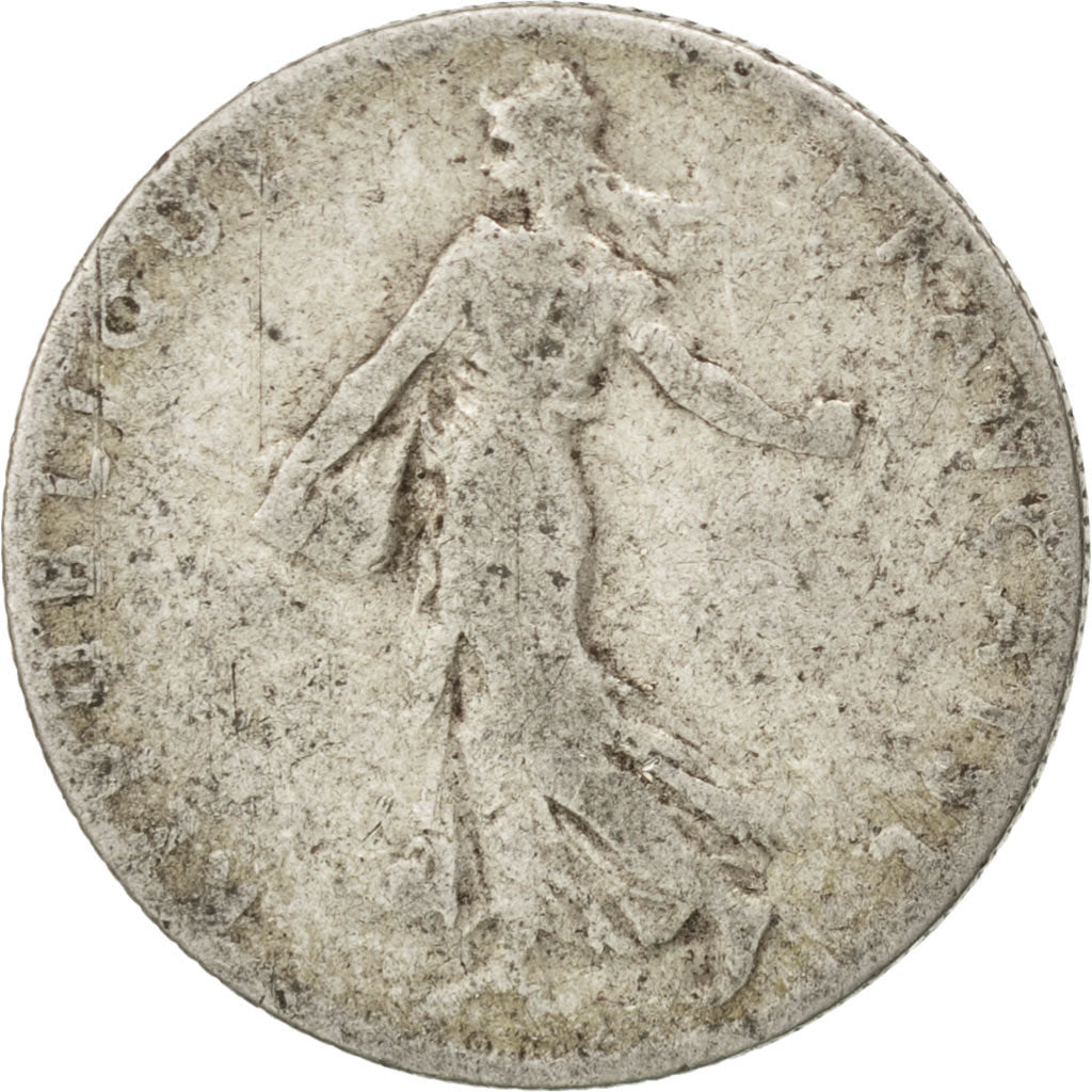 Moneda, Francia, Semeuse, 50 Centimes, 1904, BC, Plata, KM:854, Gadoury:420