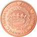 Dinamarca, 5 Euro Cent, 2002, unofficial private coin, SC, Cobre chapado en