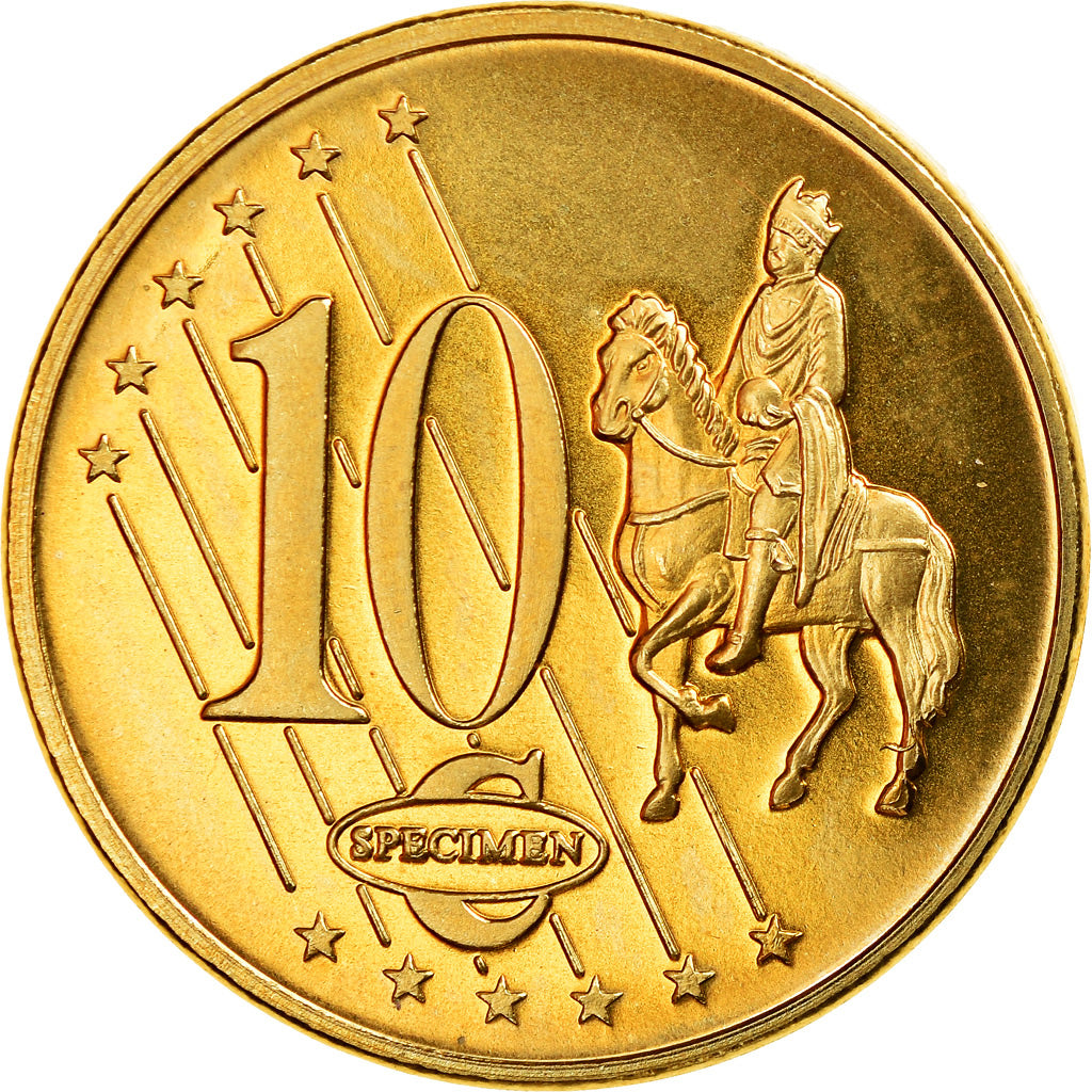 Sweden, 10 Euro Cent, 2004, unofficial private coin, MS(63), Brass