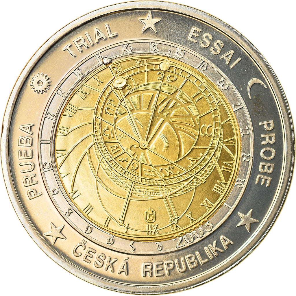 Czech Republic, 2 Euro, 2003, unofficial private coin, MS(63), Bi-Metallic