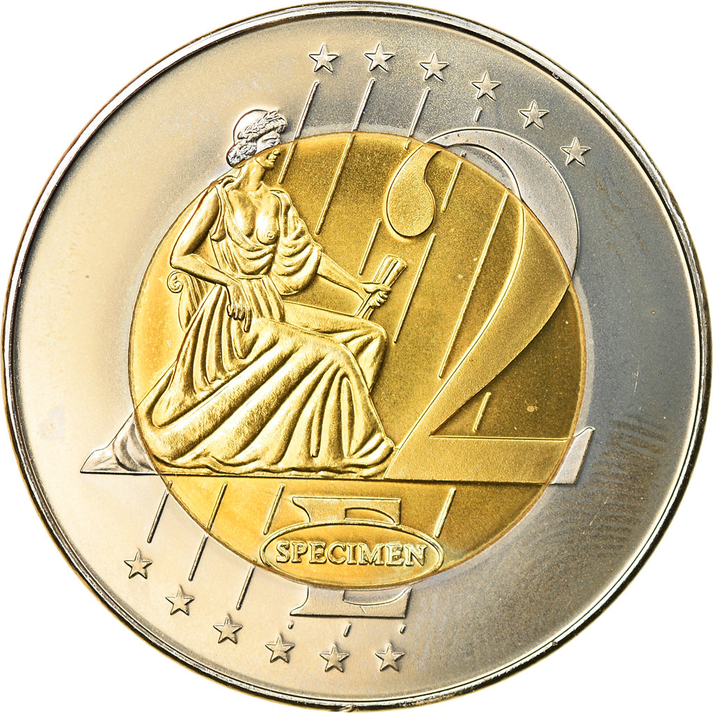 Czech Republic, 2 Euro, 2003, unofficial private coin, MS(63), Bi-Metallic