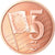 República Checa, 5 Euro Cent, 2003, unofficial private coin, SC, Cobre chapado