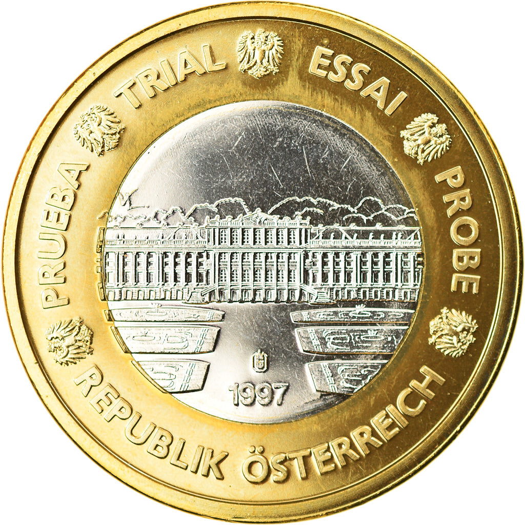 Austria, Euro, 1997, unofficial private coin, MS(63), Bi-Metallic