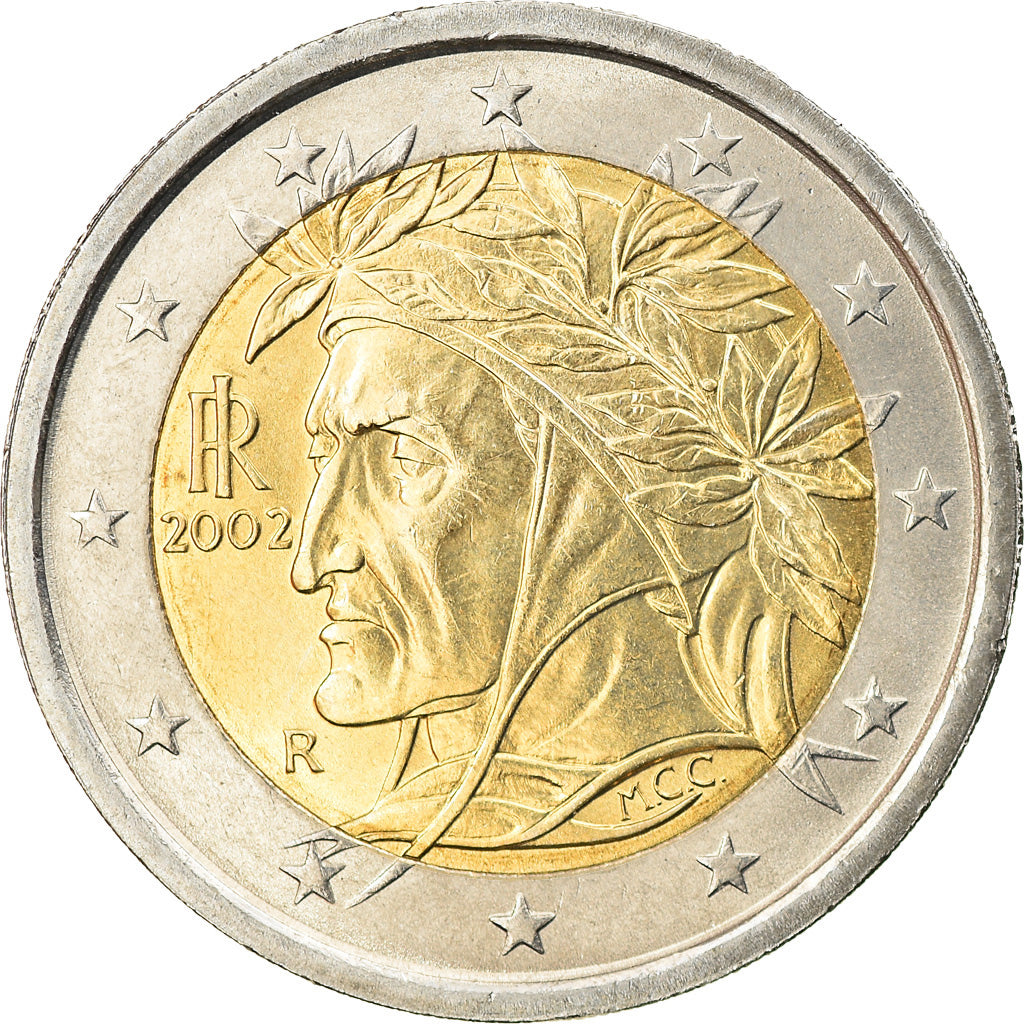 Italy, 2 Euro, 2002, Rome, MS(63), Bi-Metallic, KM:217