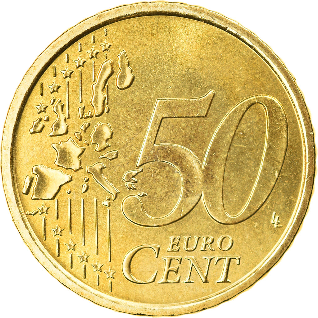 Italia, 50 Euro Cent, 2007, Rome, SC, Latón, KM:215