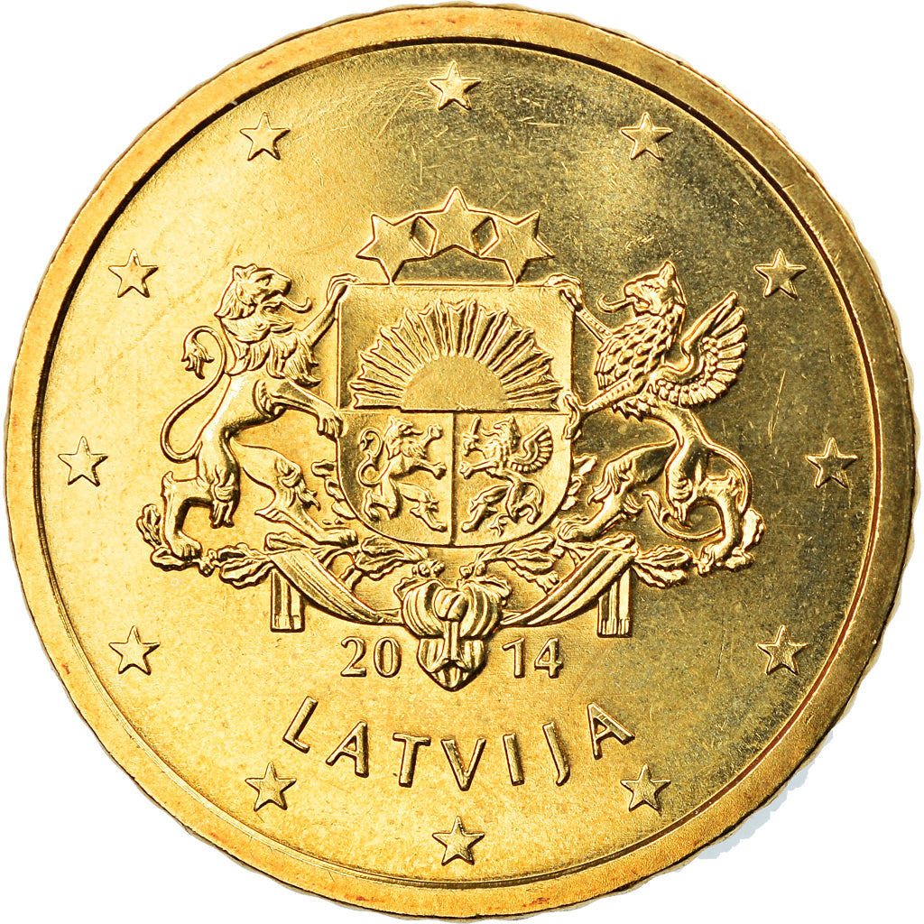 Lettonia, 50 Euro Cent, 2014, SPL, Ottone