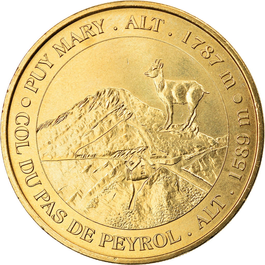 Francja, Token, Żeton turystyczny, Le Claux - Puy Mary n°2, Sztuka i Kultura