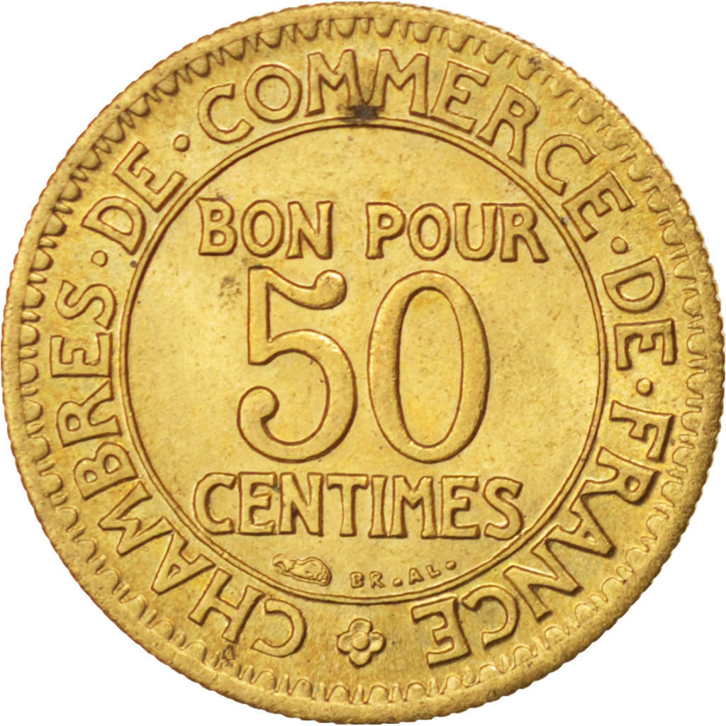 Coin, France, Chambre de commerce, 50 Centimes, 1922, MS(60-62)