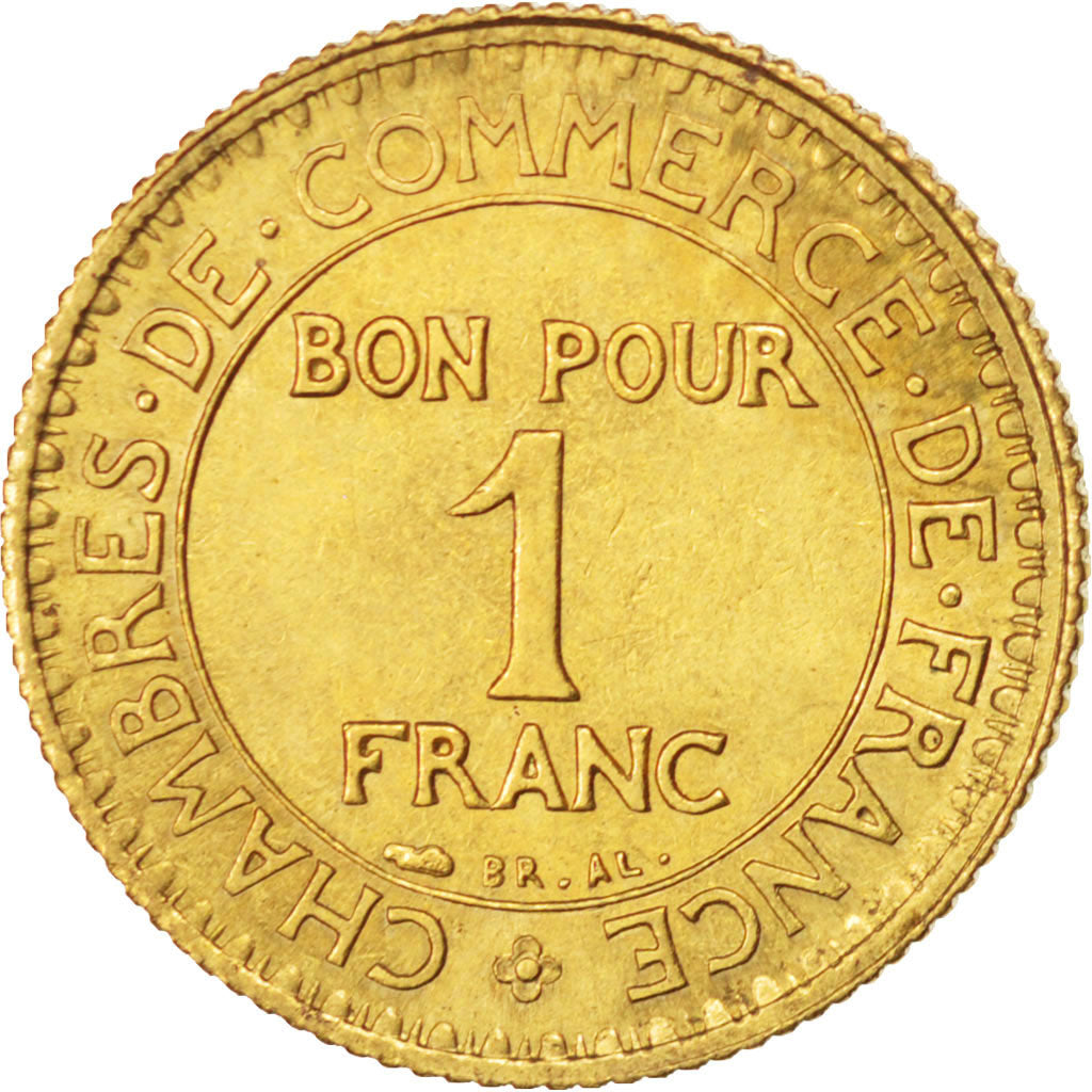 Coin, France, Chambre de commerce, Franc, 1922, MS(60-62), Aluminum-Bronze