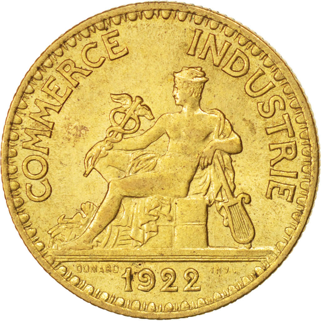 Coin, France, Chambre de commerce, 2 Francs, 1922, AU(55-58), Aluminum-Bronze