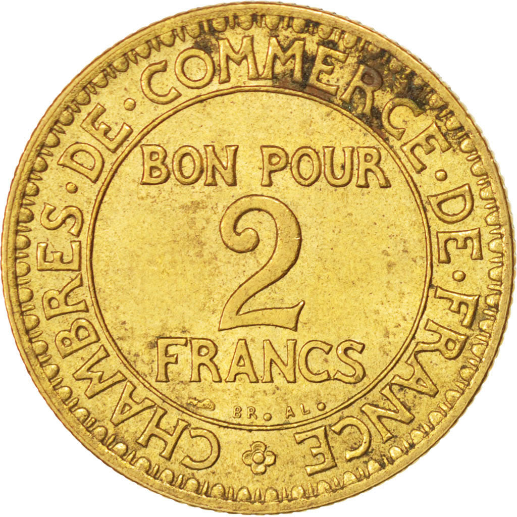 Coin, France, Chambre de commerce, 2 Francs, 1922, AU(55-58), Aluminum-Bronze