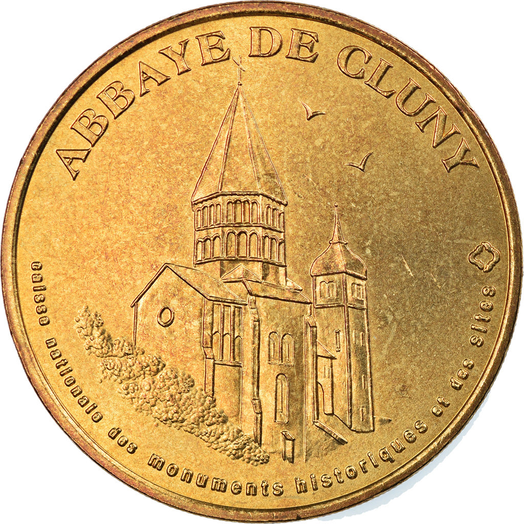Francia, Token, Jetón turístico, Cluny - Abbaye n°1, Arts & Culture, 2003