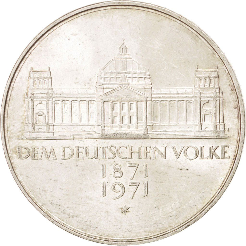 Moneta, GERMANIA - REPUBBLICA FEDERALE, 5 Mark, 1971, Karlsruhe, Germany, SPL-