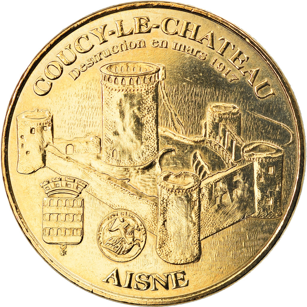 Francia, Token, Jetón turístico, Coucy - Château n°1, Arts & Culture, 2007