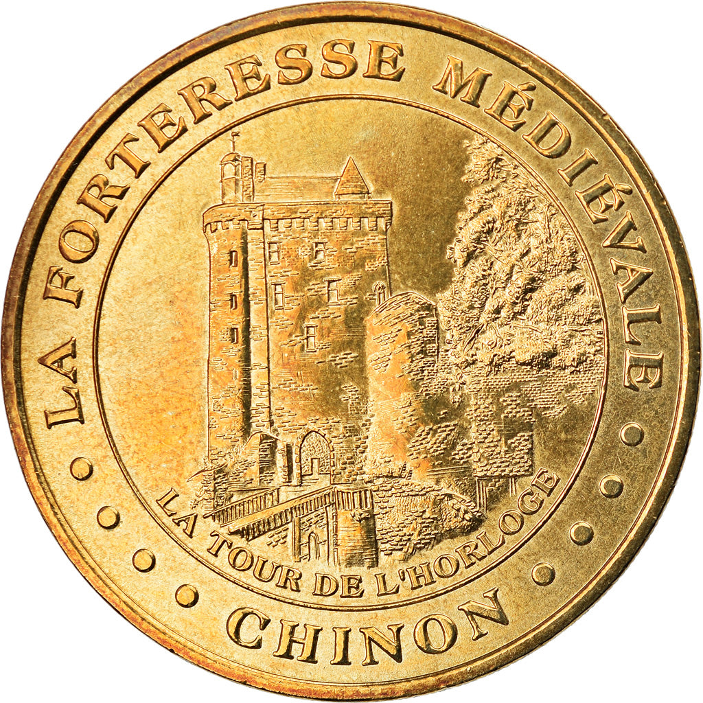 Francia, Token, Jetón turístico, Chinon - Forteresse médiévale - Tour de