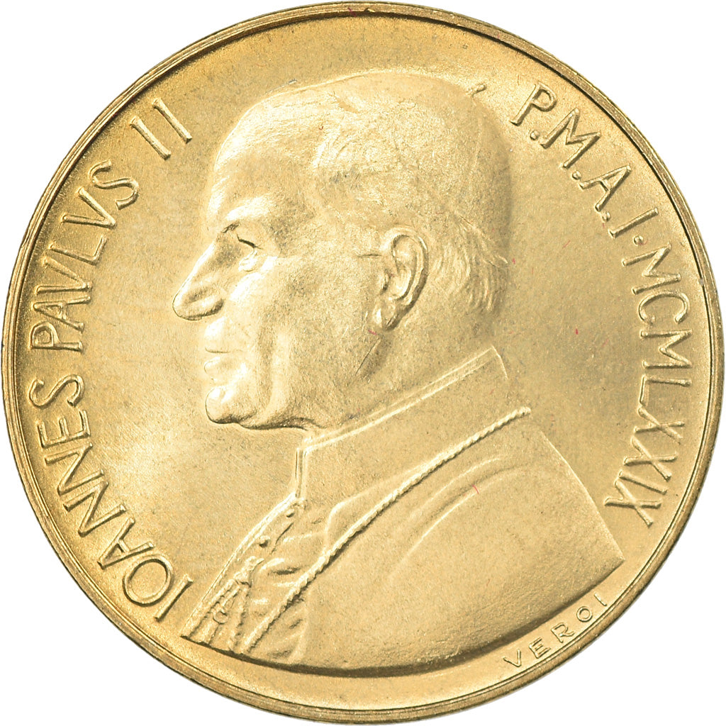Moneda, CIUDAD DEL VATICANO, John Paul II, 20 Lire, 1979, Roma, FDC, Aluminio -