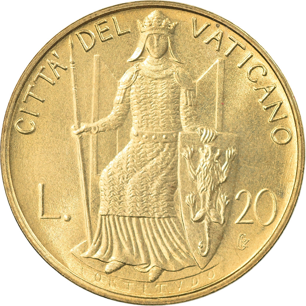 Moneda, CIUDAD DEL VATICANO, John Paul II, 20 Lire, 1979, Roma, FDC, Aluminio -