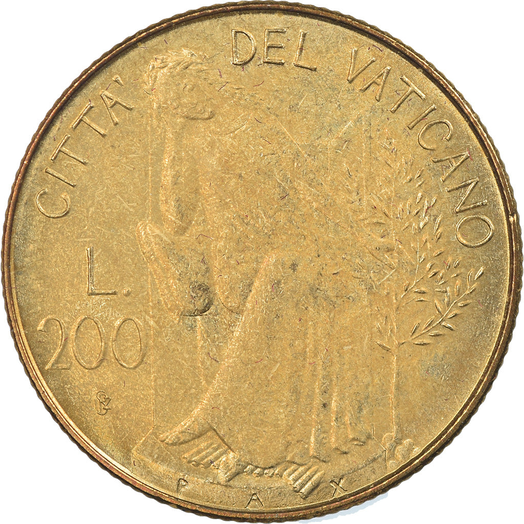 Münze, Vatikanstadt, John Paul II, 200 Lire, 1980, Roma, STGL, Aluminum-Bronze