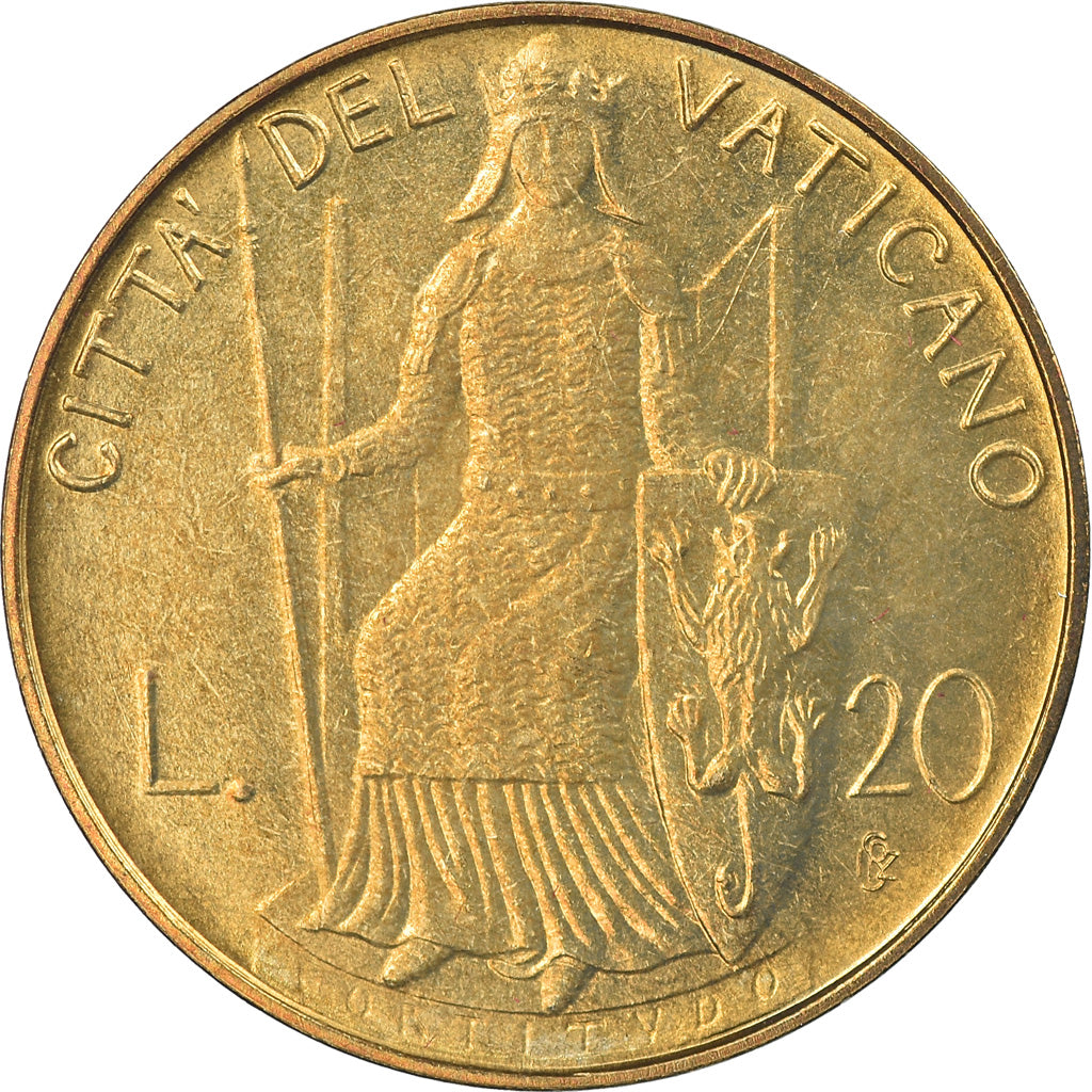 Coin, VATICAN CITY, John Paul II, 20 Lire, 1980, Roma, MS(65-70)