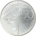 Italy, 5 Euro, 50 ans de la télévision, 2004, Rome, MS(65-70), Silver, KM:254