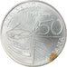 Italy, 5 Euro, 50 ans de la télévision, 2004, Rome, MS(65-70), Silver, KM:254