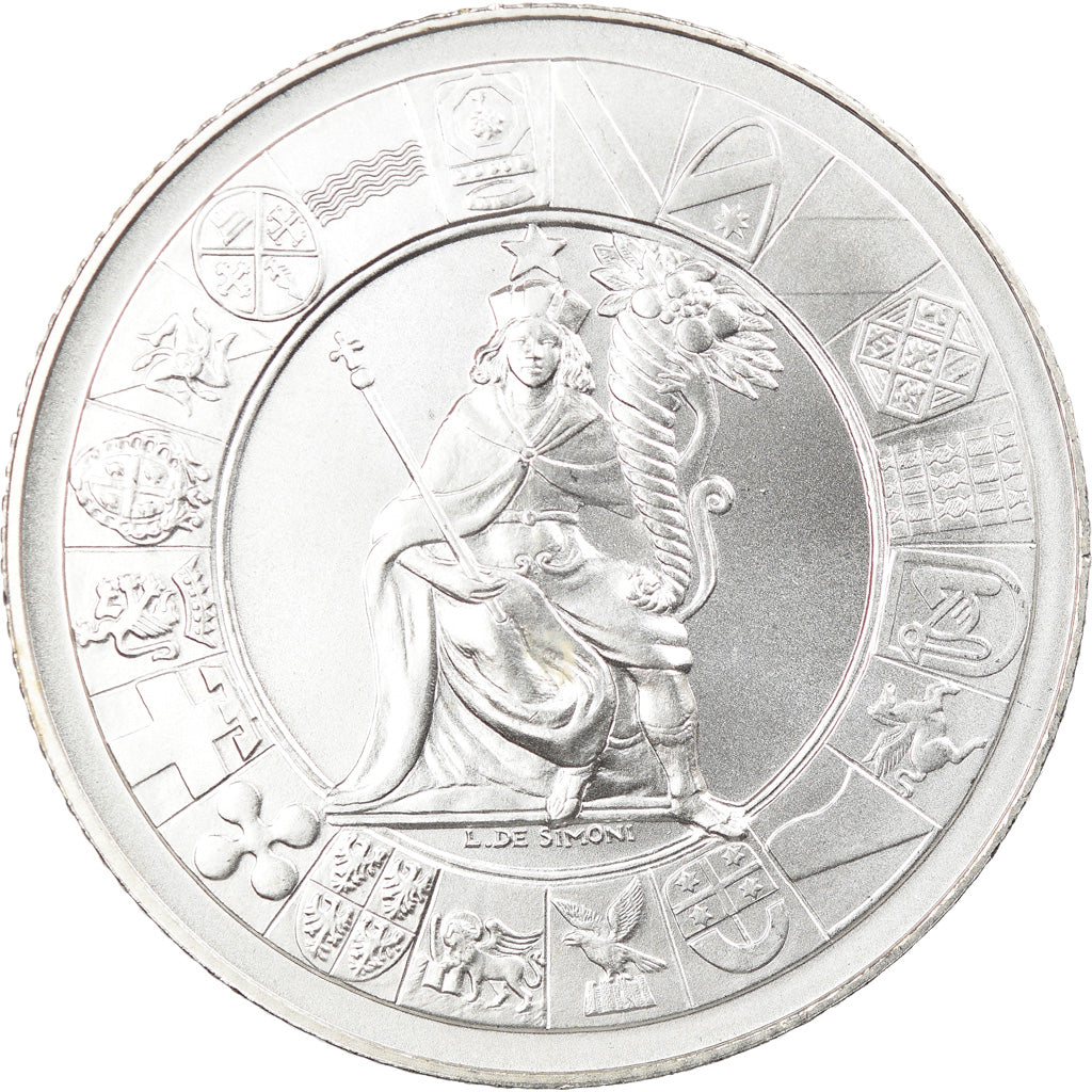 Italy, 5 Euro, 60ème anniversaire de la République italienne, 2006, Rome