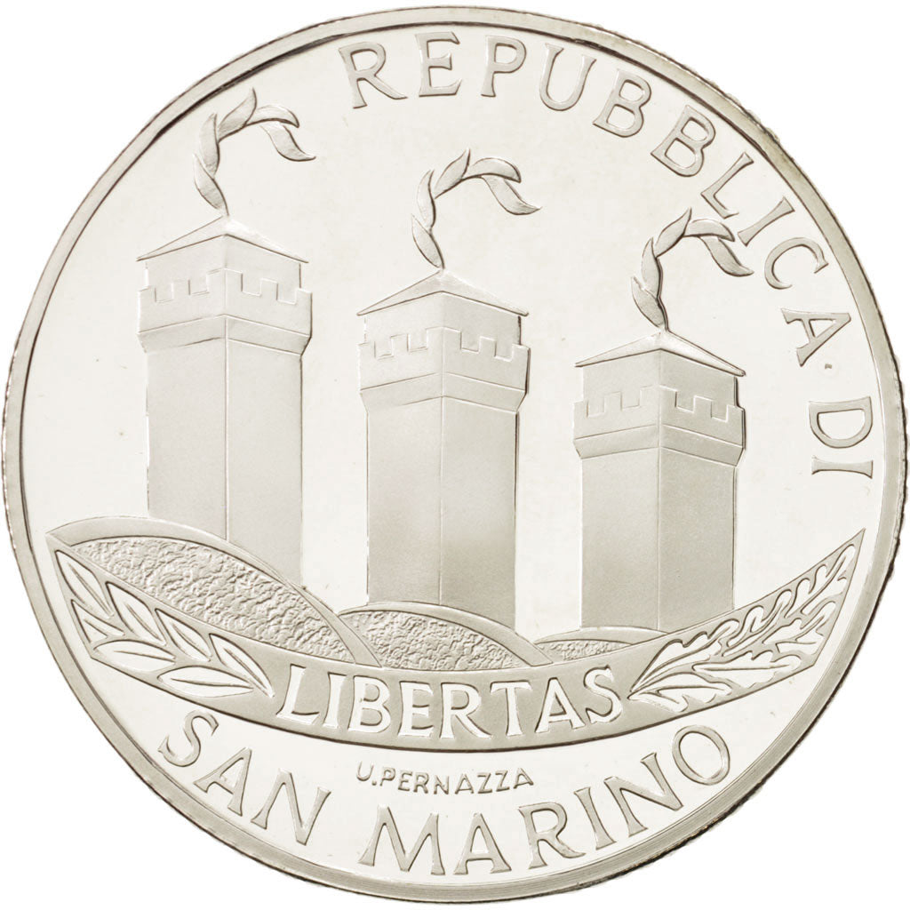 San Marino, 10 Euro, 2002, MS(64), Silver, KM:449