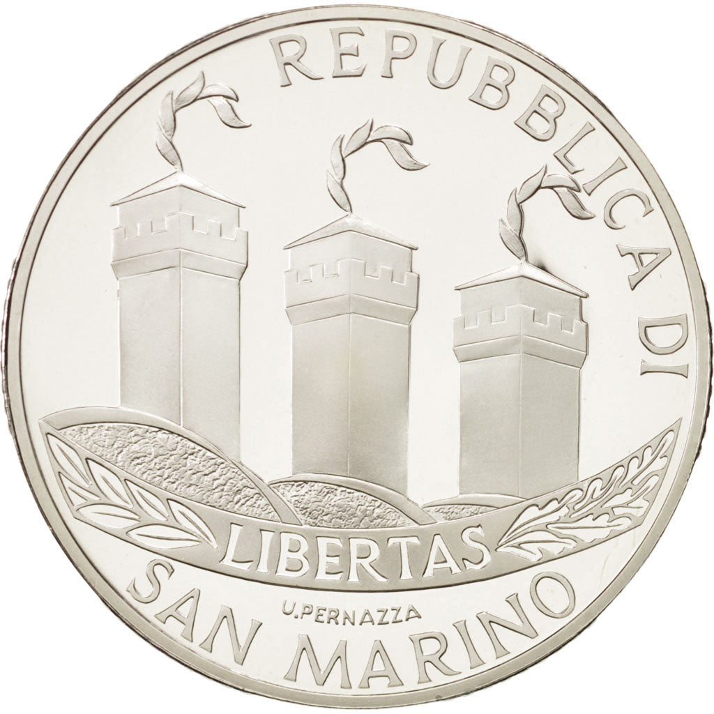San Marino, 10 Euro, 2002, MS(64), Silver, KM:449