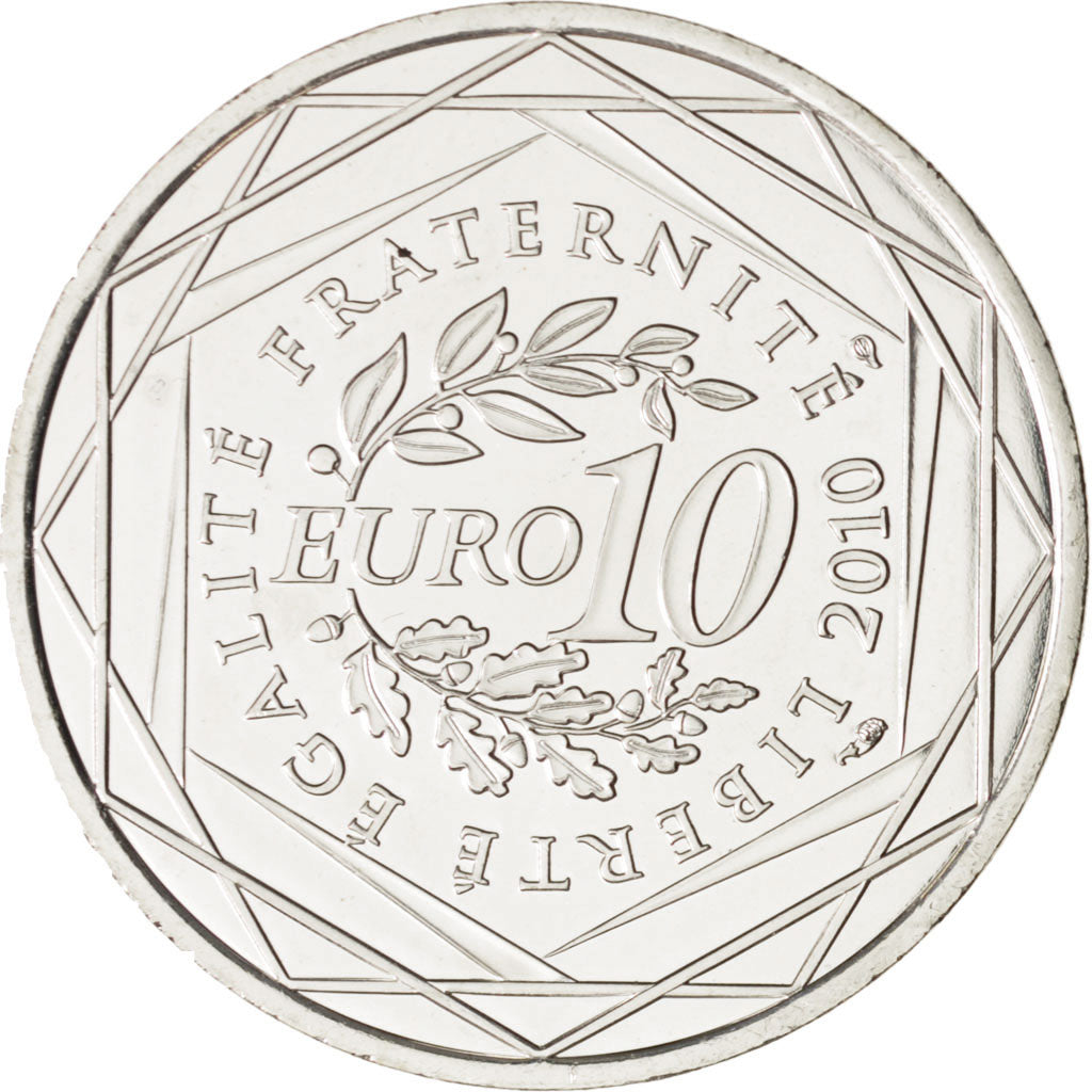 Coin, France, 10 Euro, 2010, MS(63), Silver, KM:1647
