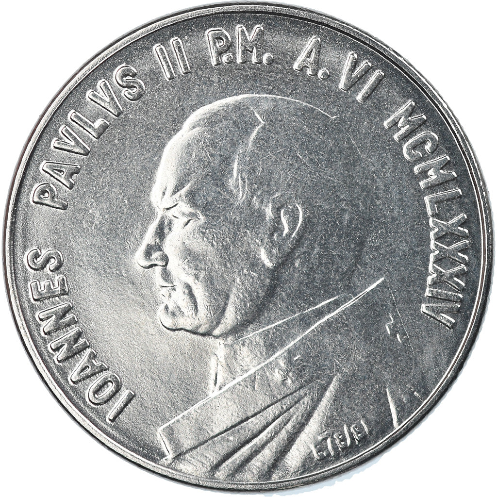 Moeda, CIDADE DO VATICANO, John Paul II, 50 Lire, 1984, Roma, MS(65-70), Aço