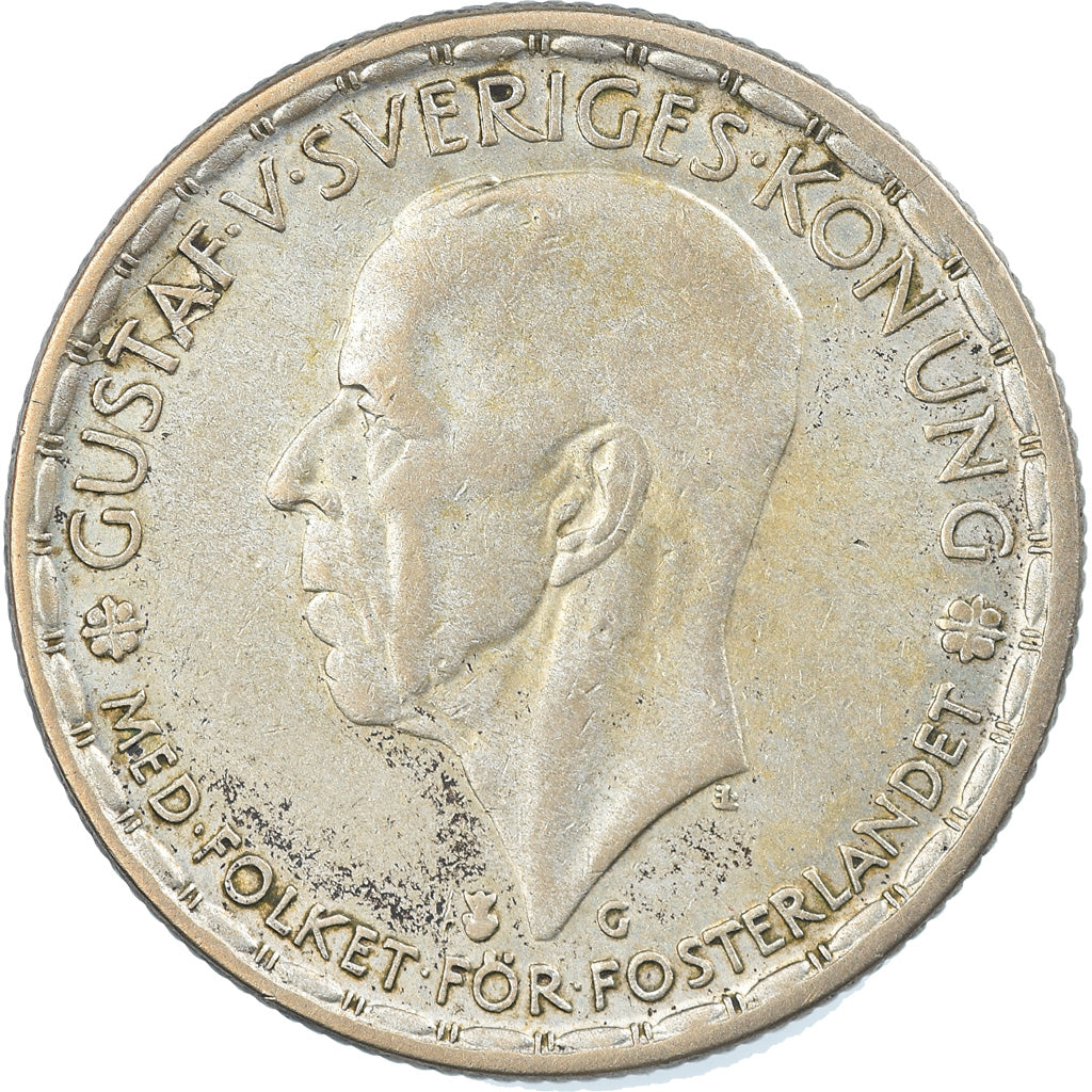 Moeda, Suécia, Gustaf V, Krona, 1943, VF(30-35), Prata, KM:814