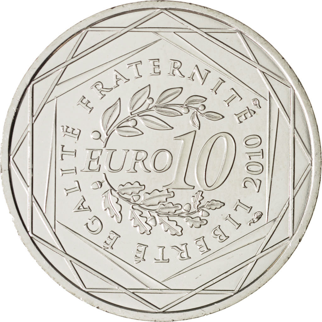 Coin, France, 10 Euro, 2010, MS(63), Silver, KM:1669