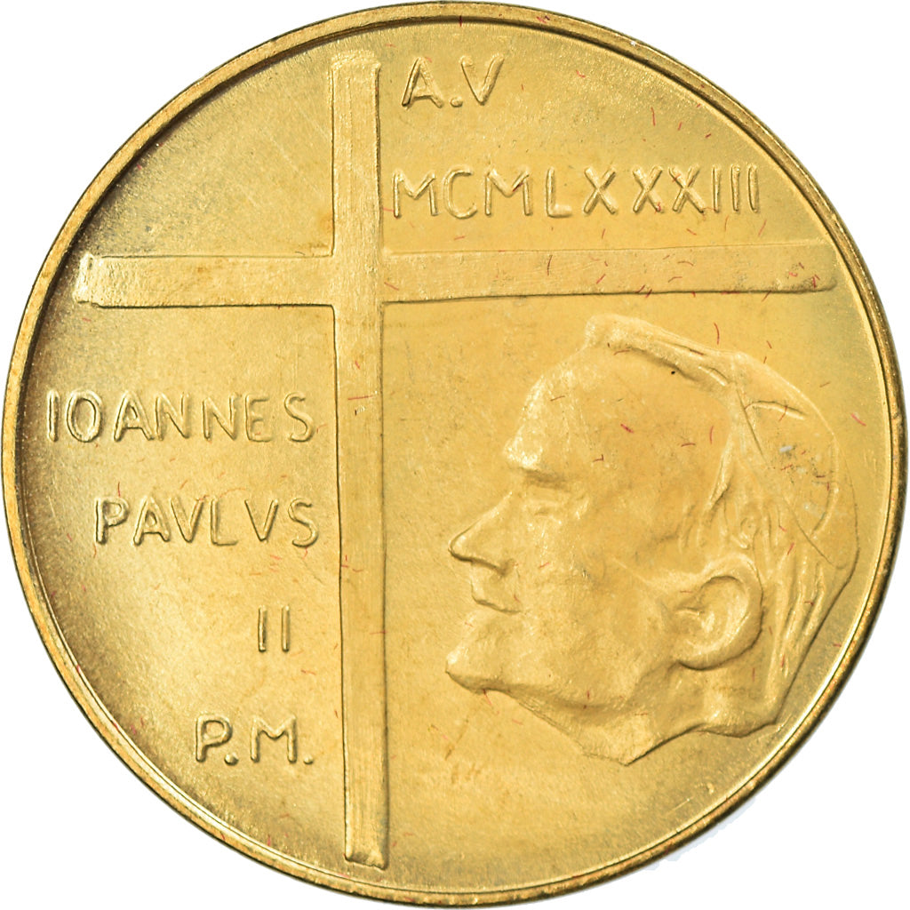 Moneda, CIUDAD DEL VATICANO, John Paul II, 20 Lire, 1983, Roma, FDC, Aluminio -