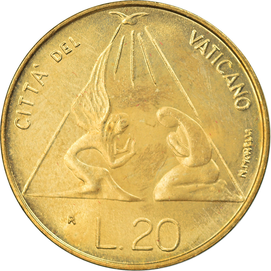 Moneda, CIUDAD DEL VATICANO, John Paul II, 20 Lire, 1983, Roma, FDC, Aluminio -