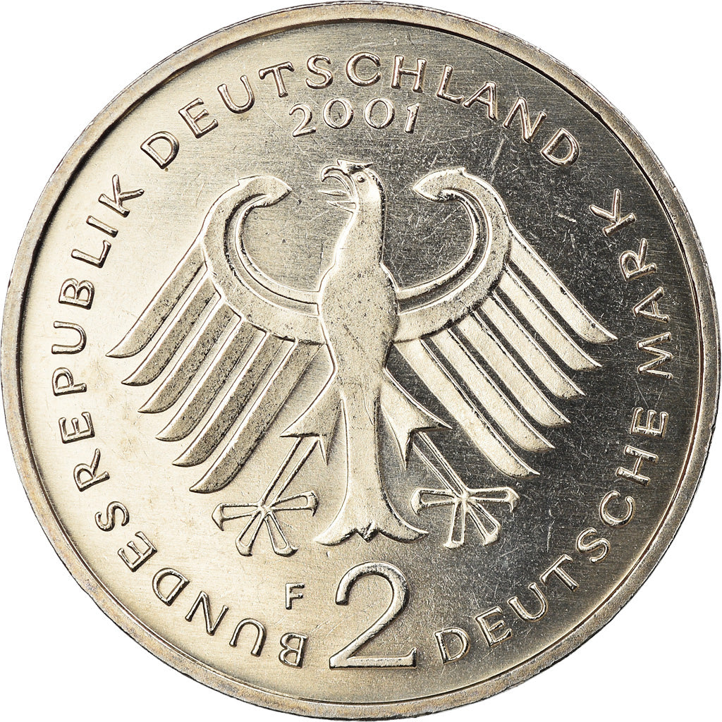 Coin, GERMANY - FEDERAL REPUBLIC, 2 Mark, 2001, Stuttgart, MS(65-70)