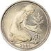 Monnaie, République fédérale allemande, 50 Pfennig, 2001, Karlsruhe, FDC