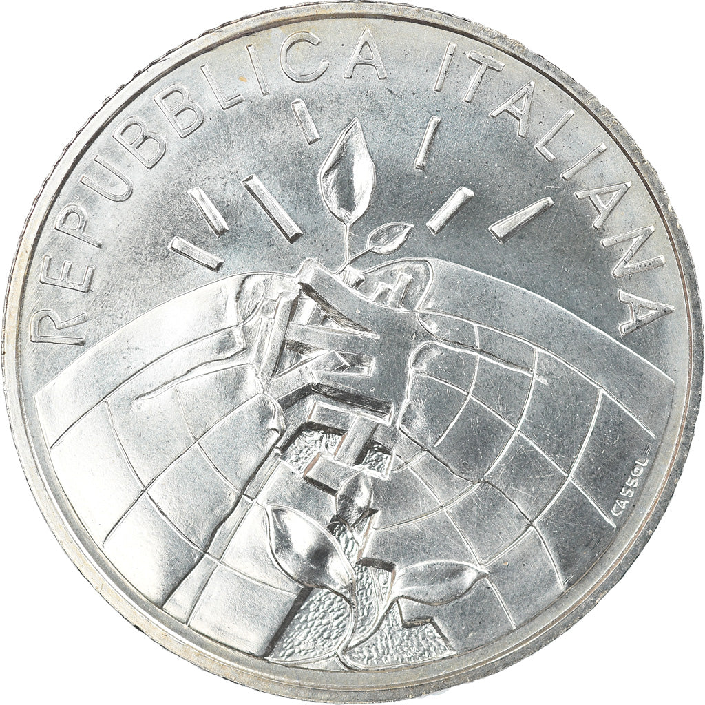 Italy, 5 Euro, 2007, Rome, MS(65-70), Silver, KM:291